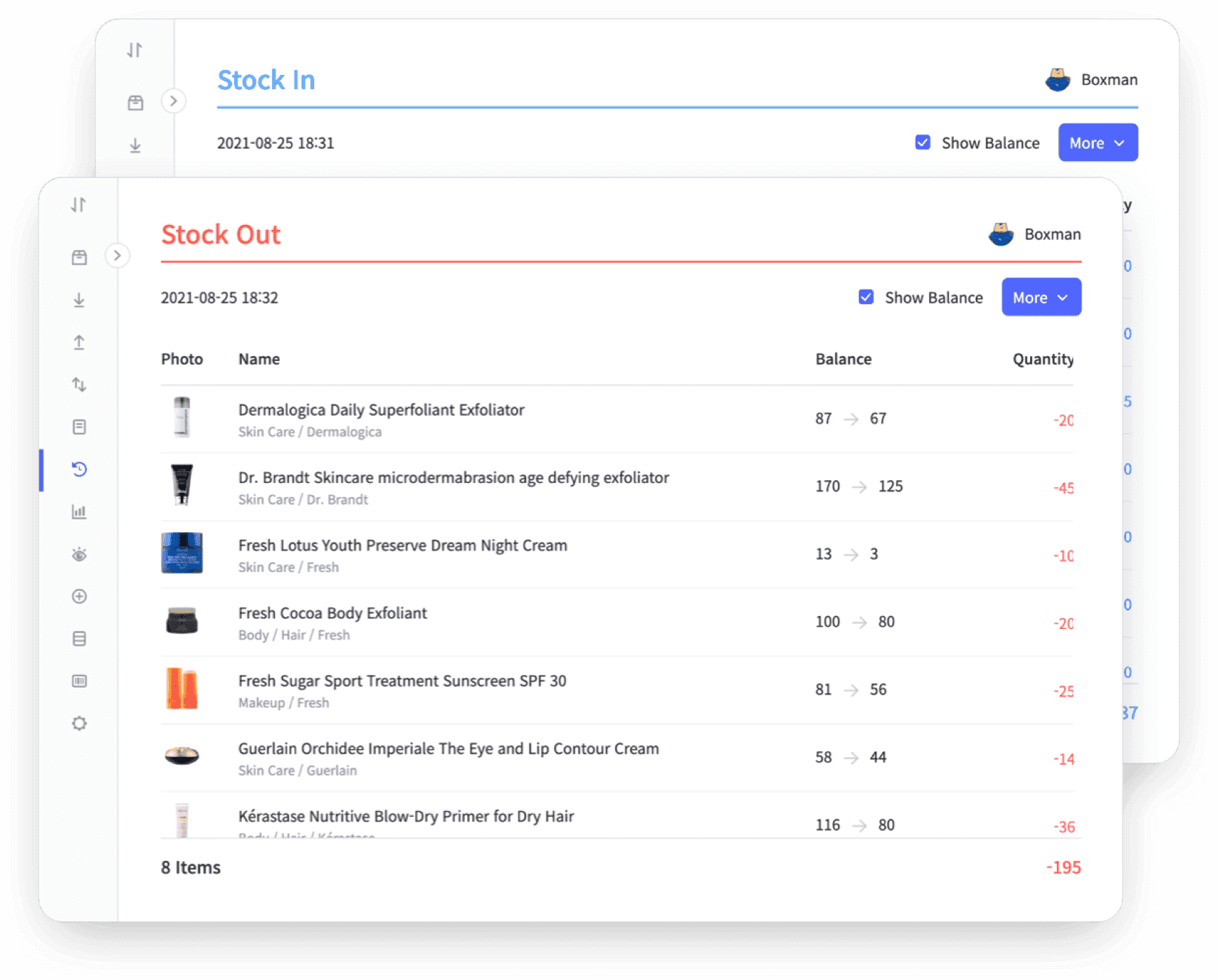 Check inventory status anywhere, anytime